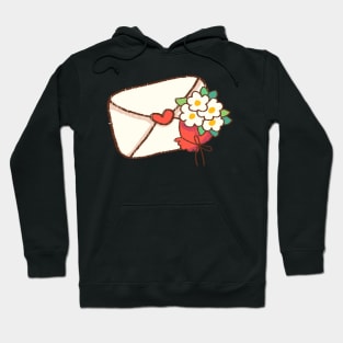 Love letter with flower bouquet Hoodie